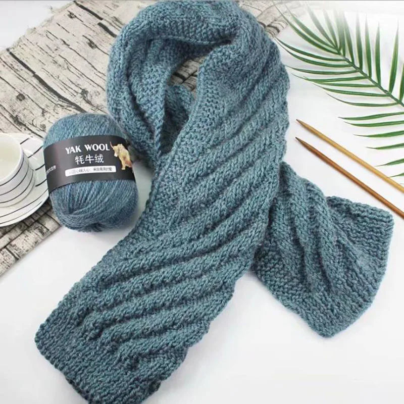 Lana gruesa de Cachemira de Yak para tejer, lana mezclada Merino. 4 bolas