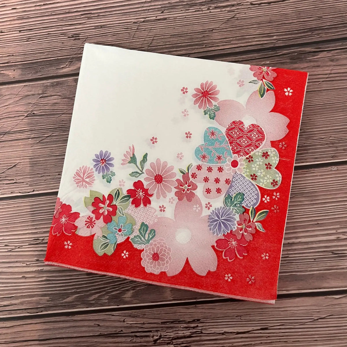 20 Servilletas Florales Coloridas Desechables, Decoupage