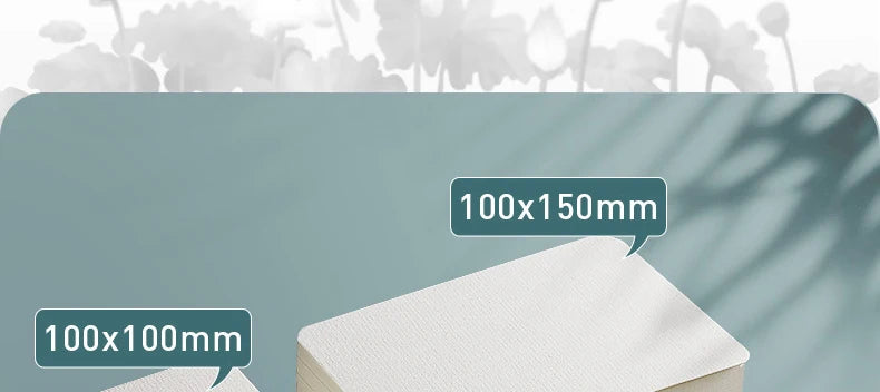 50 Tarjetas de  acuarela, postal gruesa, 300g, cuadrada, redonda, rectangular, mini bocetos