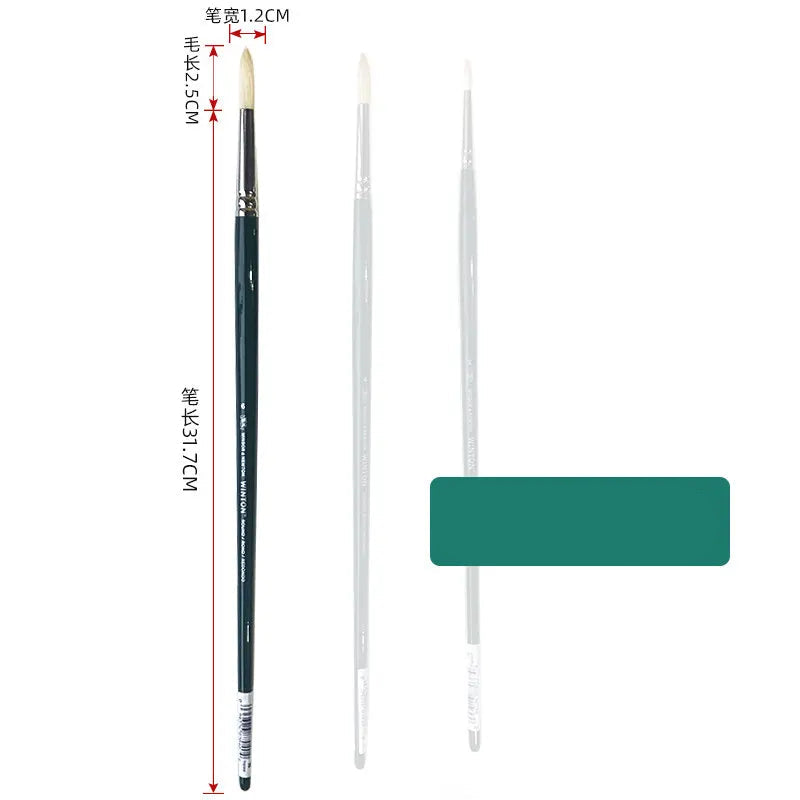 Juego de Pinceles para Óleo Winsor & Newton - Pinceles Planos y en Forma de Abanico, de Cerda de Cerdo