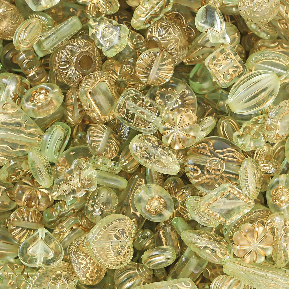 40 g/lote de mostacillas clásicas mixtas, acrílicas para joyería