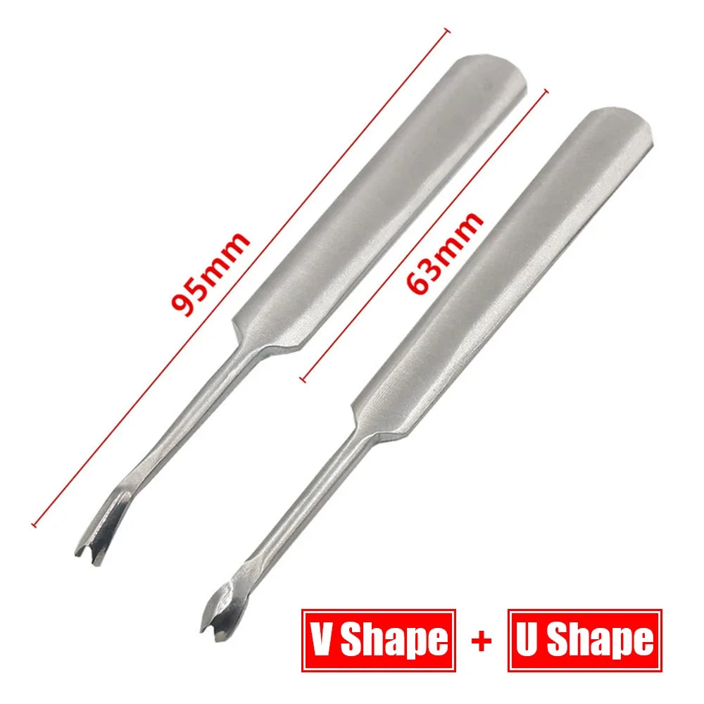 Herramienta de perforación ranuradora/ biseladora S/L, Kit de herramientas de costura de cuero en forma de U + V