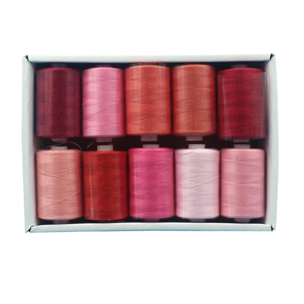 Kit de carretes de hilo de coser de poliéster, para coser a mano y a máquina, 1/10/12 colores