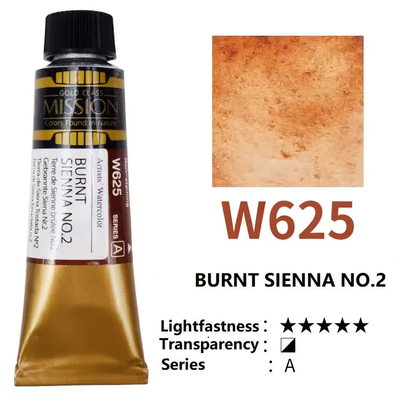 Mijello Mission Gold-acuarela de alta concentración, planta Natural,  tubos de 15ml