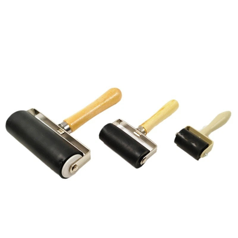 3 unids/set 3,5/6/10cm rodillo de goma profesional herramienta de impresión de tinta