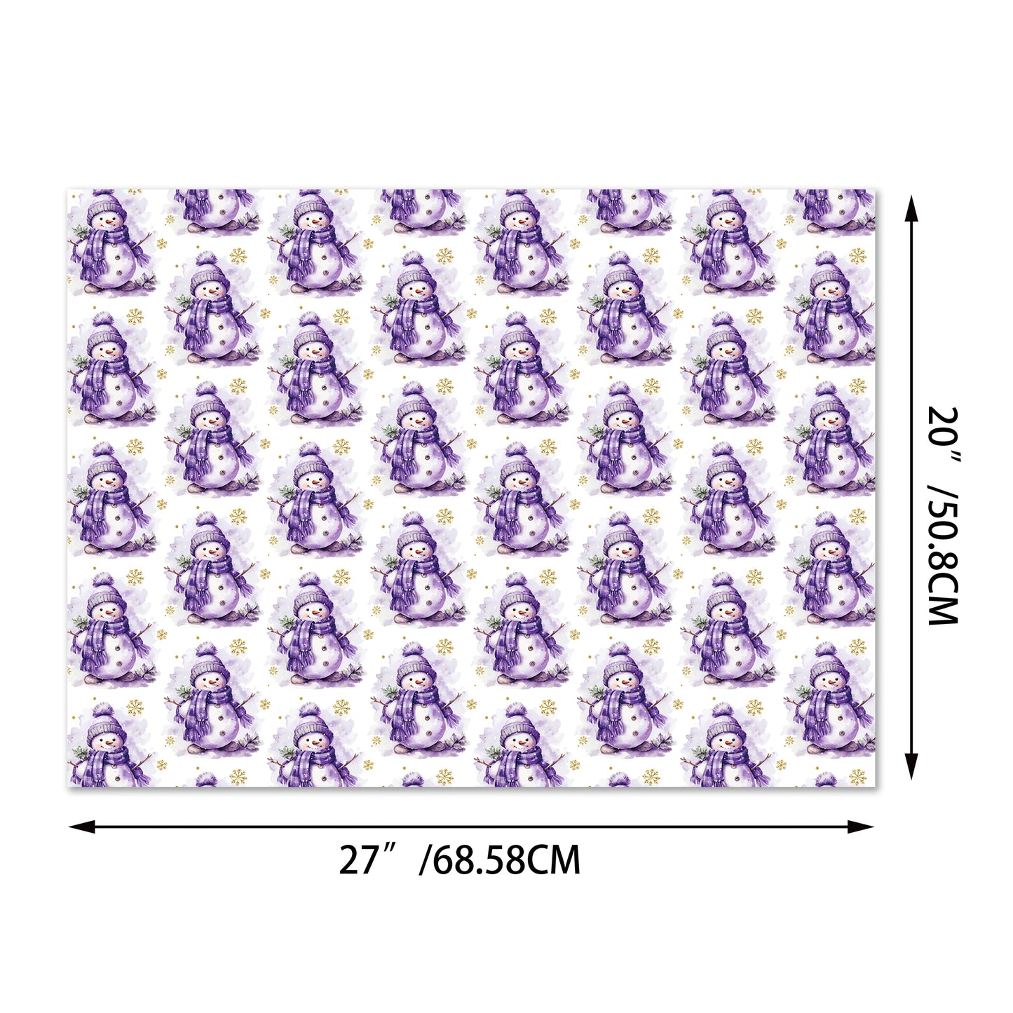 Papel  púrpura, papel de regalo de alta calidad, regalo Navidad, 12 pliegos