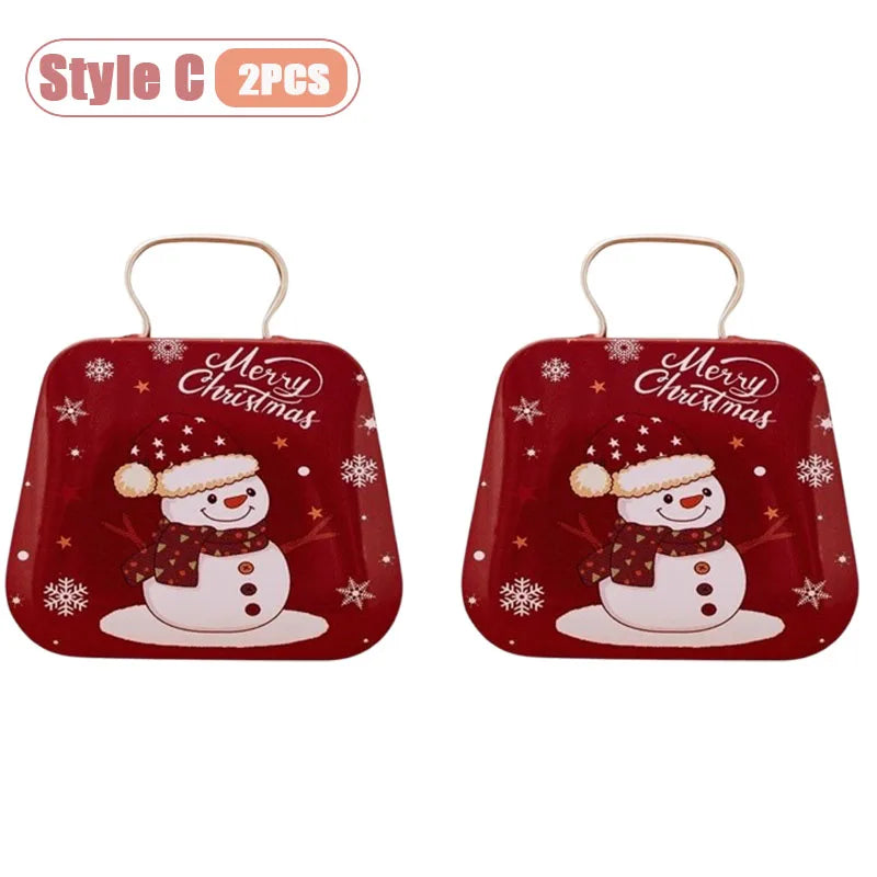 Caja metálica decorativa para dulces, recuerdos etc., de Navidad