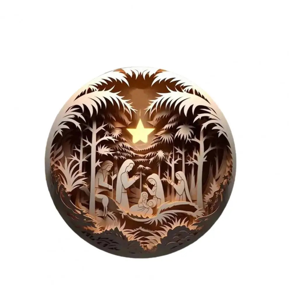 Adorno de Natividad  para interiores y exteriores, efecto 3d