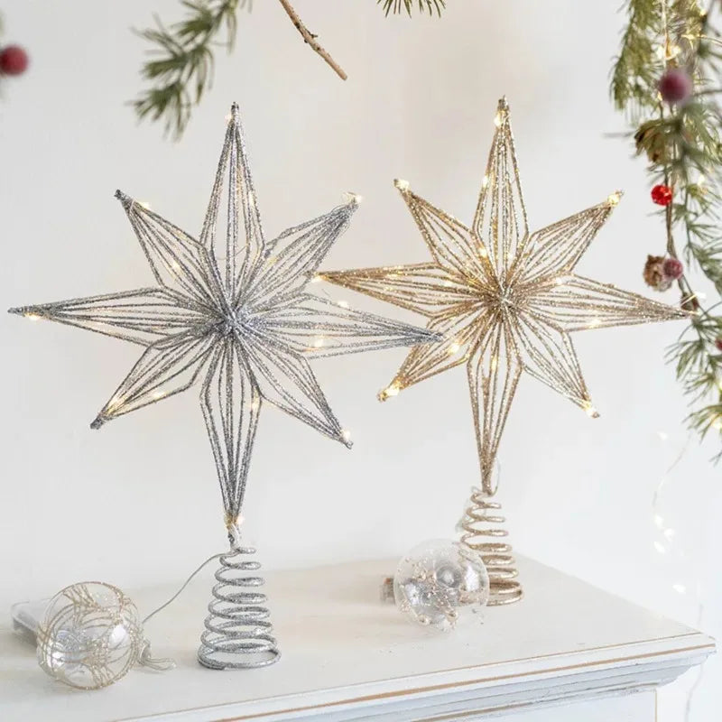 Adorno de estrella para árbol de Navidad