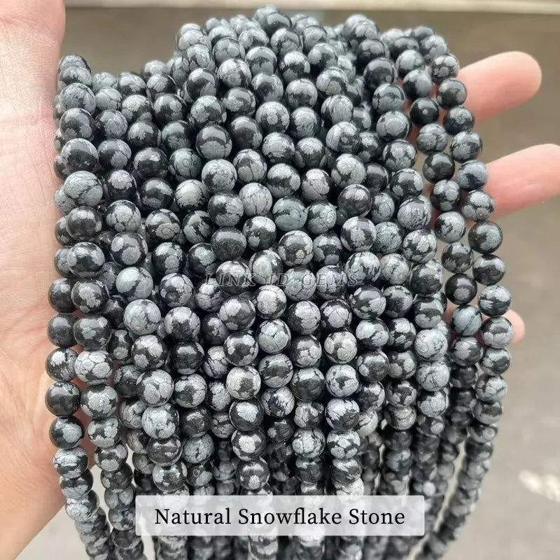 Mostacillas de piedra natural, variedades, redondo de 4, 6, 8, 10 y 12mm