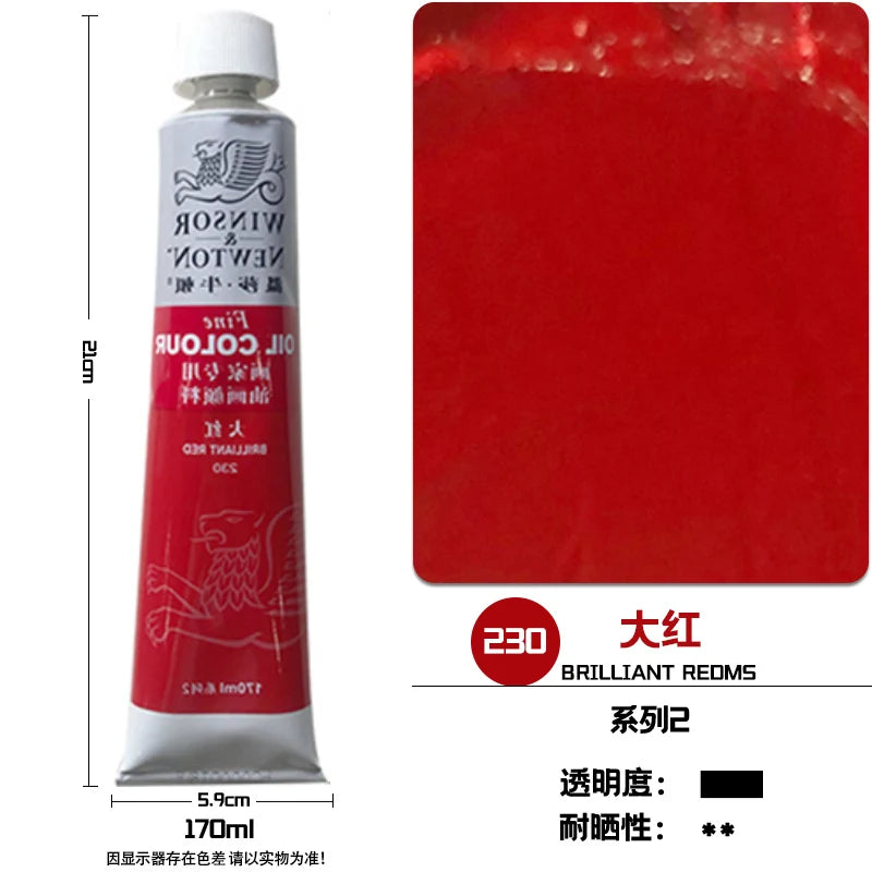 WINSOR & NEWTON-pintura al óleo de 170ml., tamaño grande