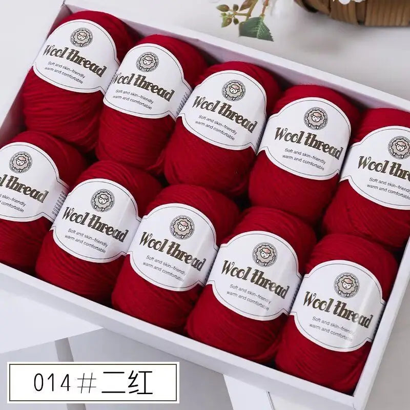 500 g/set (10 unidades de 50g) de  lana merino lisa