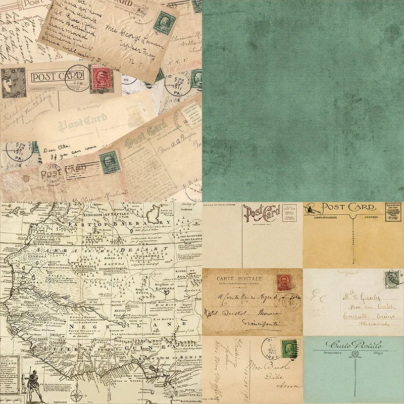 12 hojas de papel para álbum de recortes de 15x15cm