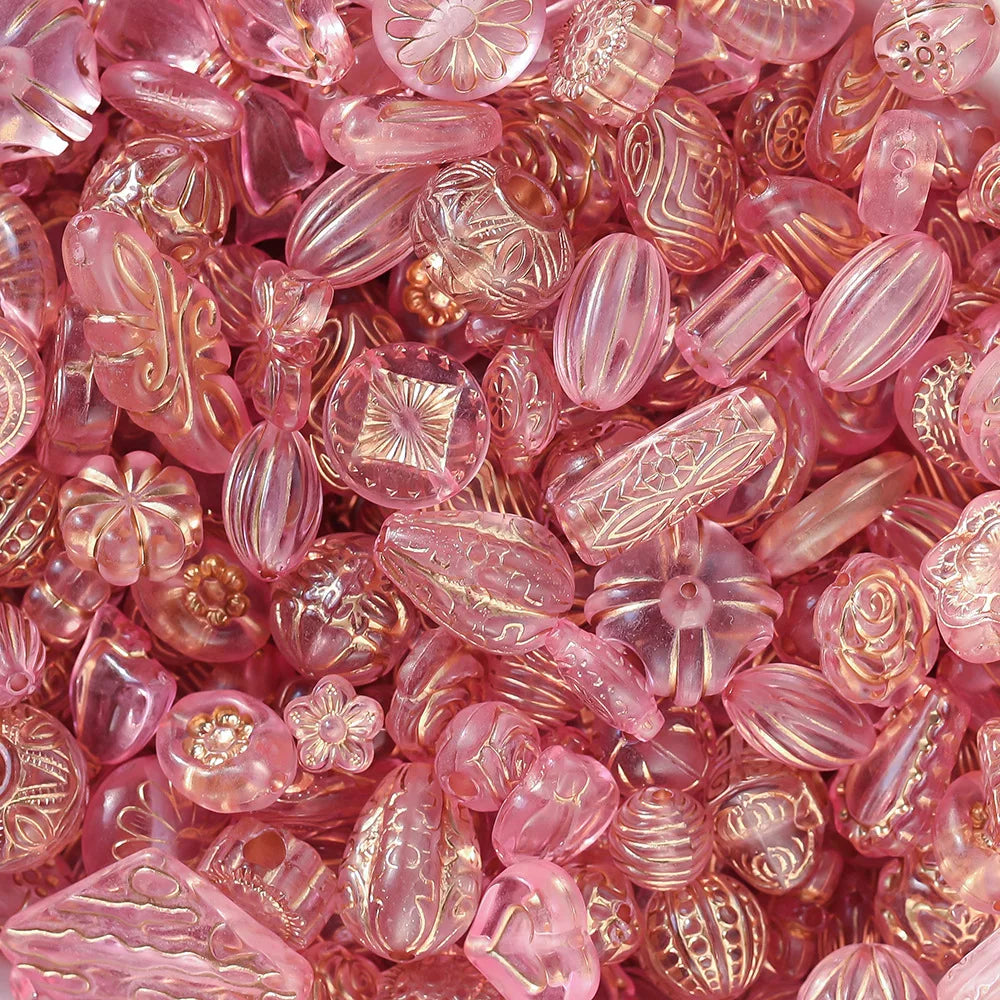 40 g/lote de mostacillas clásicas mixtas, acrílicas para joyería