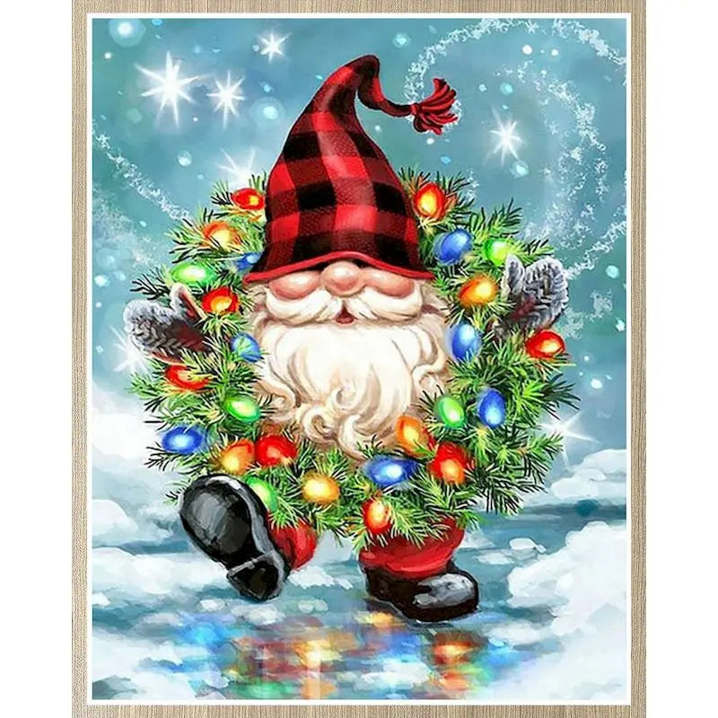 Imágenes por número, Kits de Papá Noel,  pintura por números sobre lienzo, arte pintado a mano