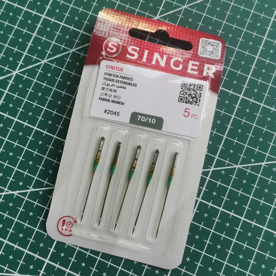 Agujas de coser #2045, accesorios de costura para el hogar, máquina de coser SINGER JANOME Brother, 5 unids/lote por paquete