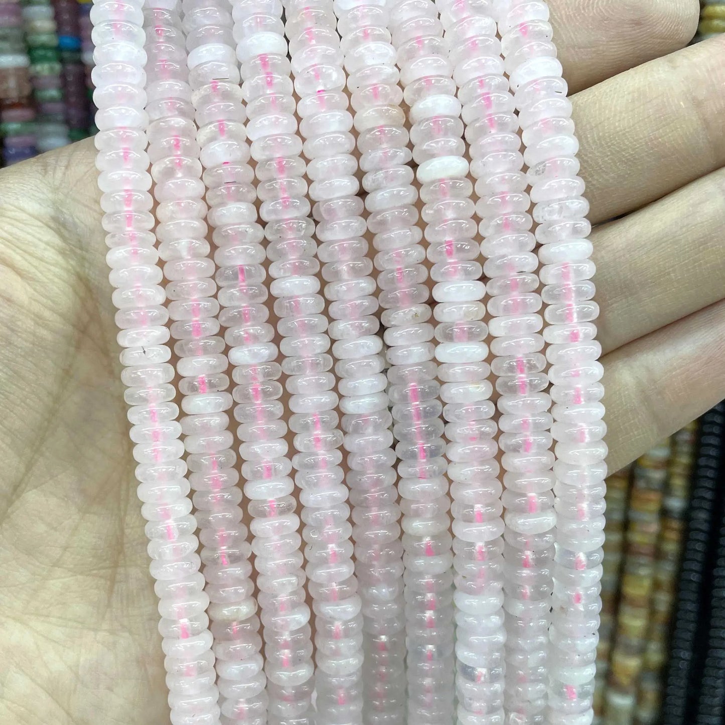 Rondelle de piedra Natural de 2x6mm, turquesas, cuarzo, jaspe, ágatas, mostacillas redondas, planas