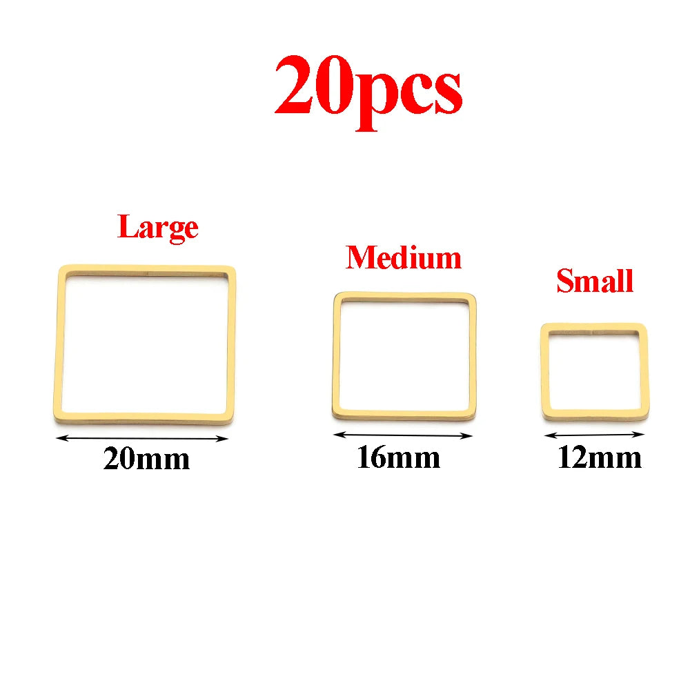 Pendientes de acero inoxidable dorado y plateado al vacío, suministros para hacer joyas de bisel, a granel, 20-50 Uds.