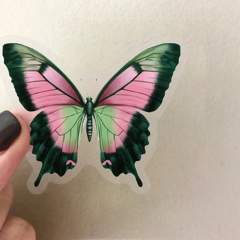 50 Uds. Vintage seta planta mariposa, transparente