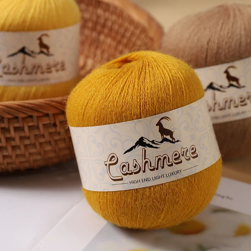 Lana fina pura de Cachemira de 300g, tejido a mano. 6 unidades