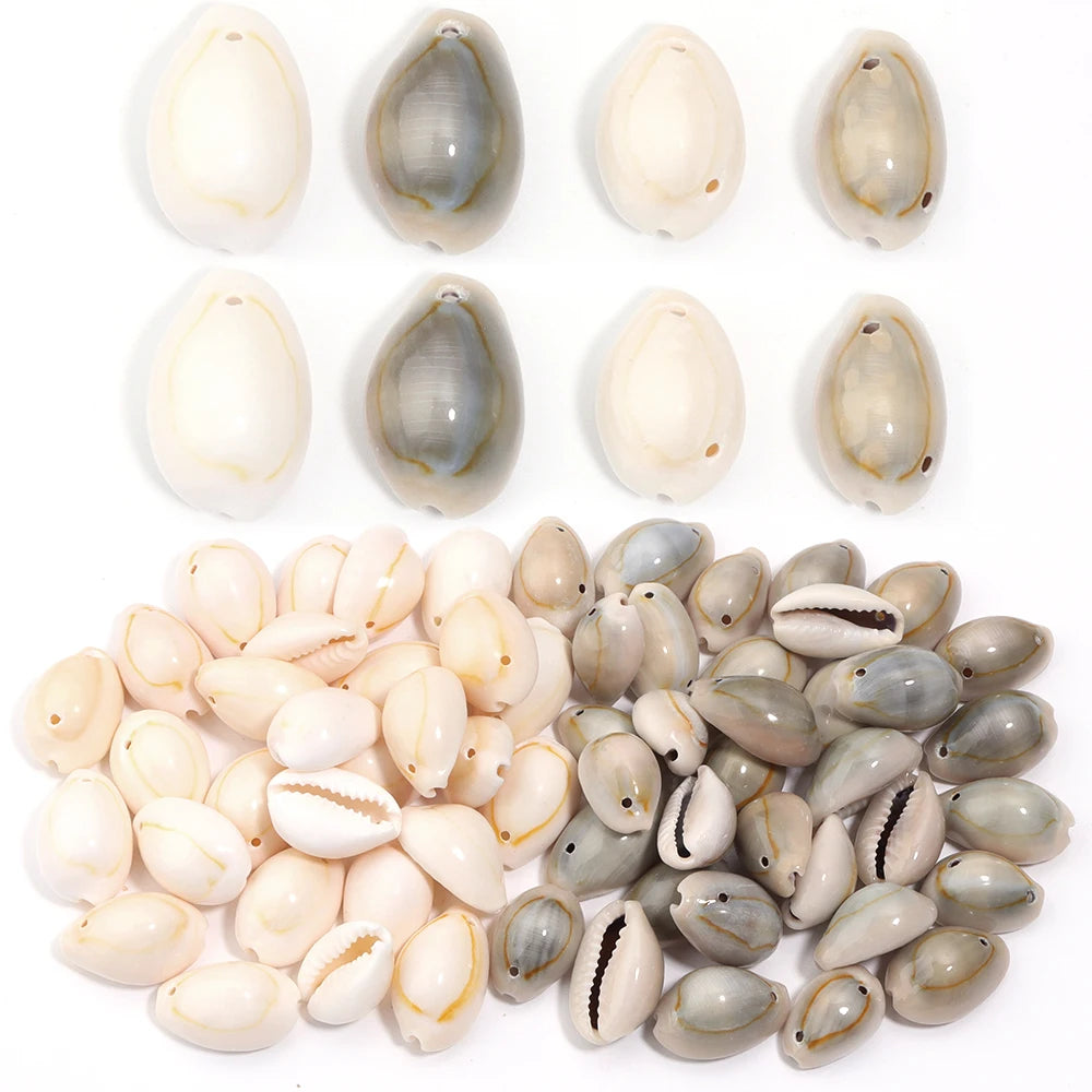 50 g/lote 11x16mm cuentas naturales en forma de concha