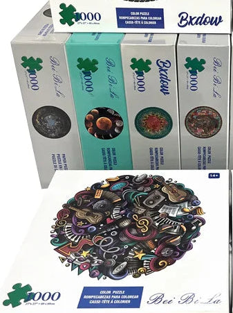 Rompecabezas de imágenes entretenidas para adultos y niños de cartón, 1000 piezas