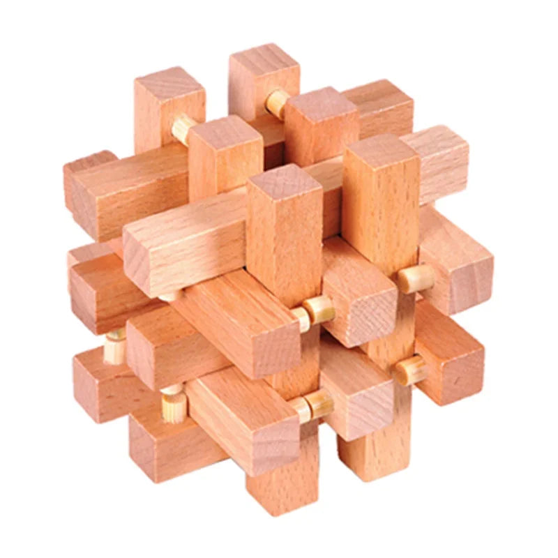 Candado Confucio Lu Ban, rompecabezas Hexagonal de madera Tangram, tablero de rompecabezas, juguetes para adultos, IQ, relajación, alivio del estrés, juego de rompecabezas