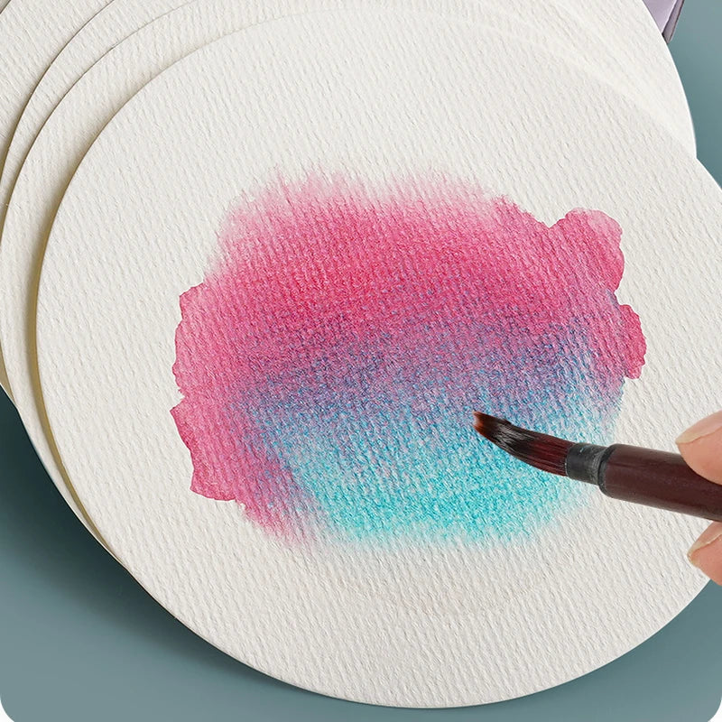 50 Tarjetas de  acuarela, postal gruesa, 300g, cuadrada, redonda, rectangular, mini bocetos