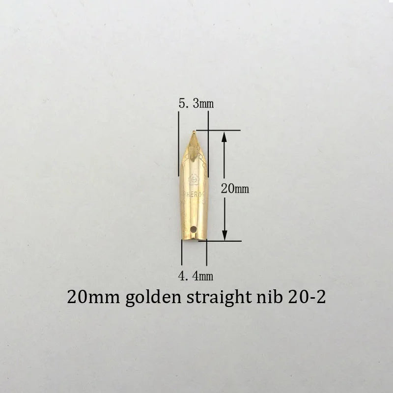 Puntas universales de 26mm y 31,5mm, piezas de puntas para pluma estilográfica compatibles con Hero Picasso Jinhao, puntas de repuesto