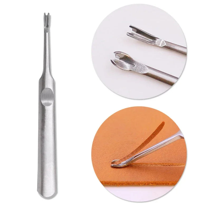 Herramienta de perforación ranuradora/ biseladora S/L, Kit de herramientas de costura de cuero en forma de U + V
