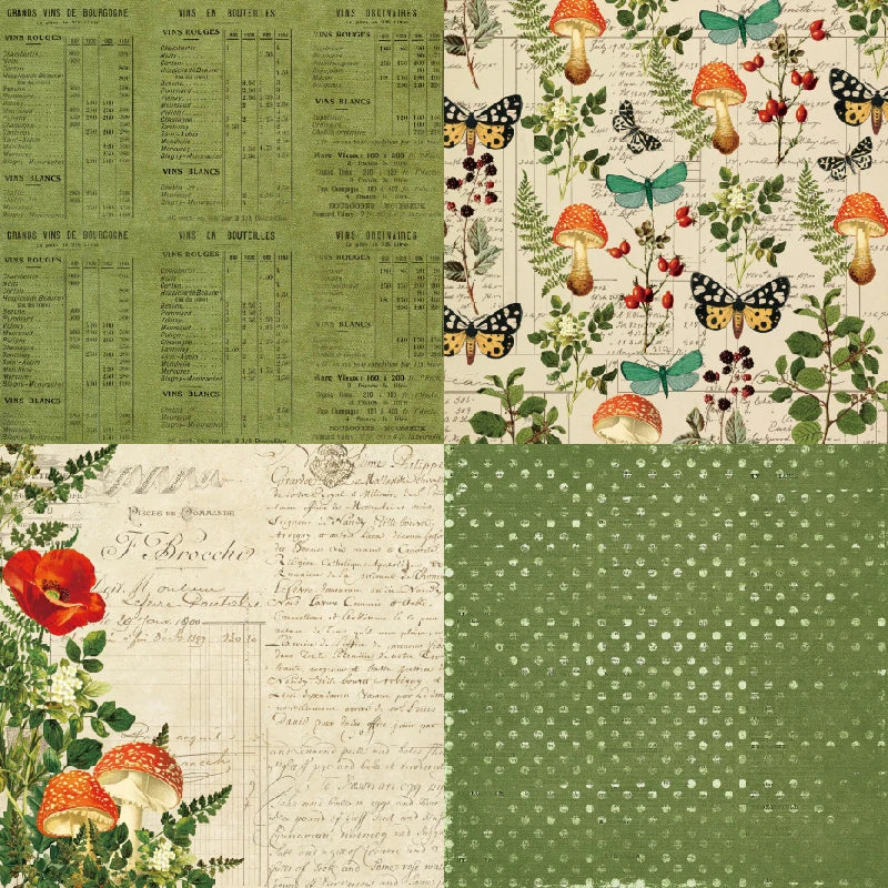 12 hojas de papel para álbum de recortes de 15x15cm