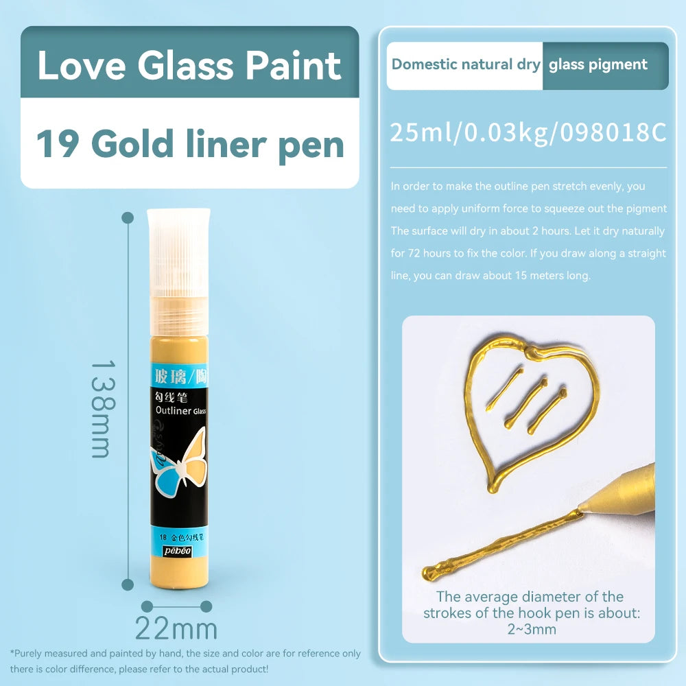 Pinturas acrílicas, pigmentos de vidrio impermeables de ricos colores, tubo para suministros de pintura, 20ml