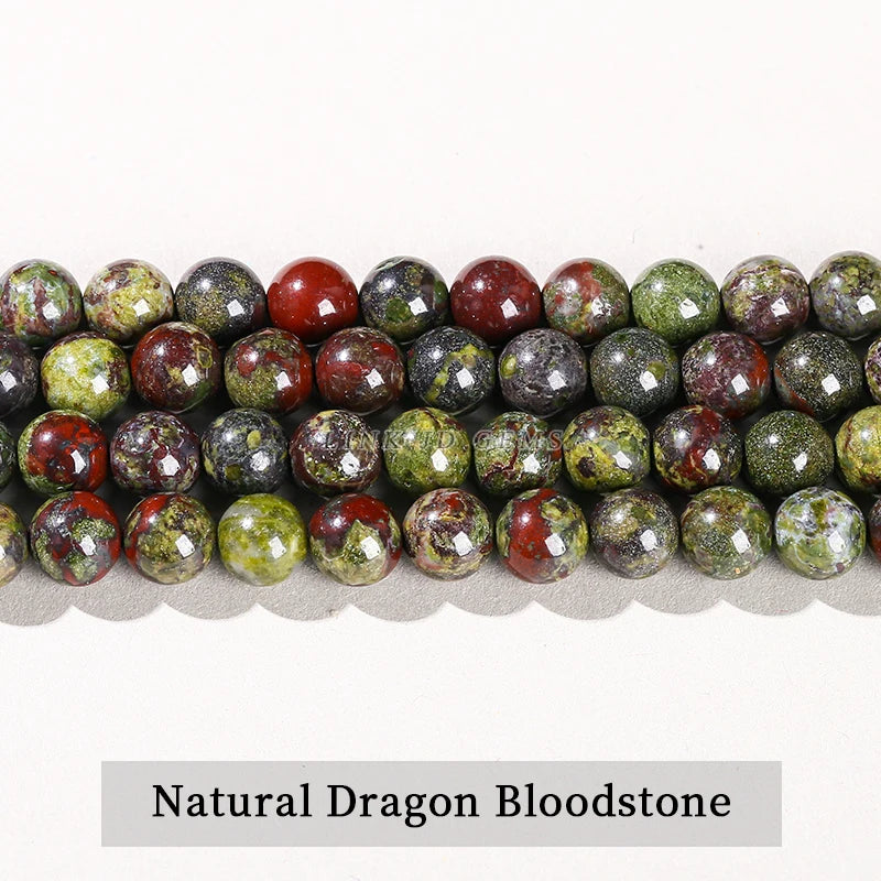 Mostacillas de piedra natural, variedades, redondo de 4, 6, 8, 10 y 12mm