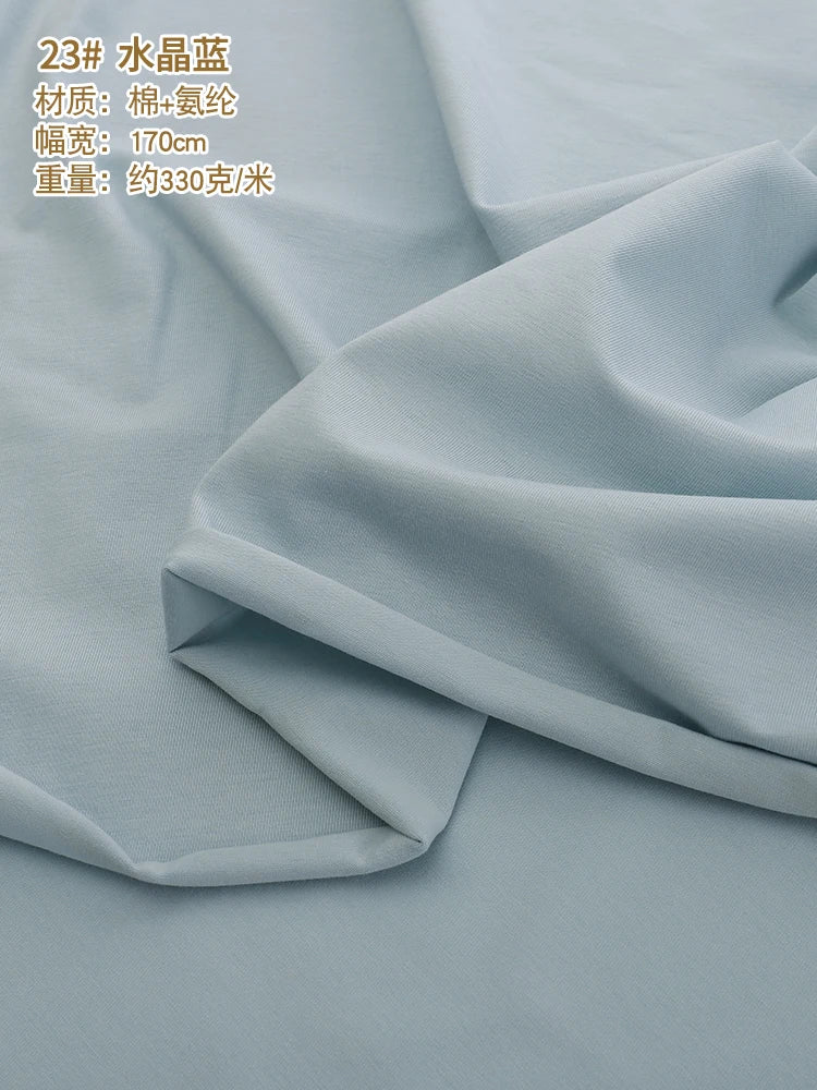 170x50cm 95% algodón 5% LICRA tejido de Jersey hacer ropa deportiva de primavera y verano, tela de alta elasticidad 330 g/m