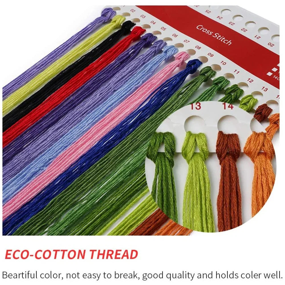 Kit de punto de cruz de tres mujeres, bordado completo impreso, hilo de algodón ecológico, juego de bordado de 11CT