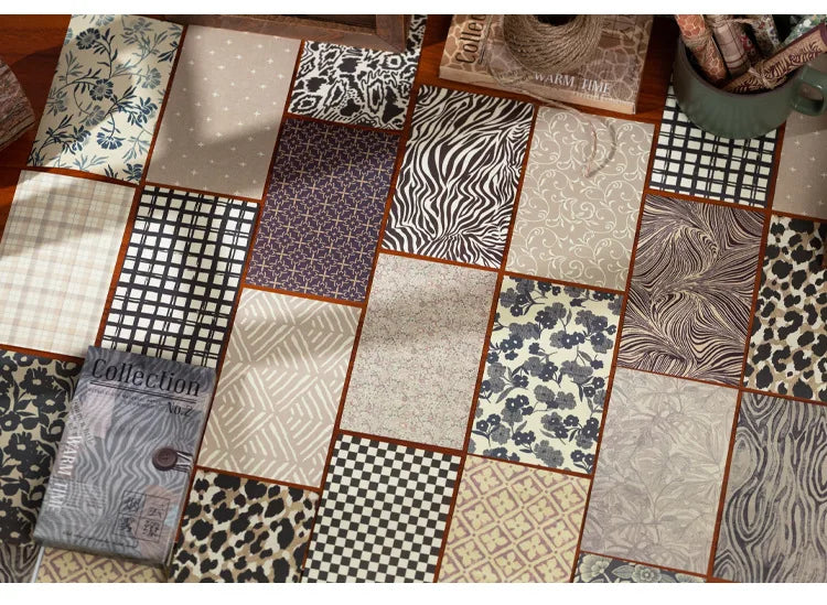 60 uds. de patrones florales artísticos, retro, creatividad hecha a mano