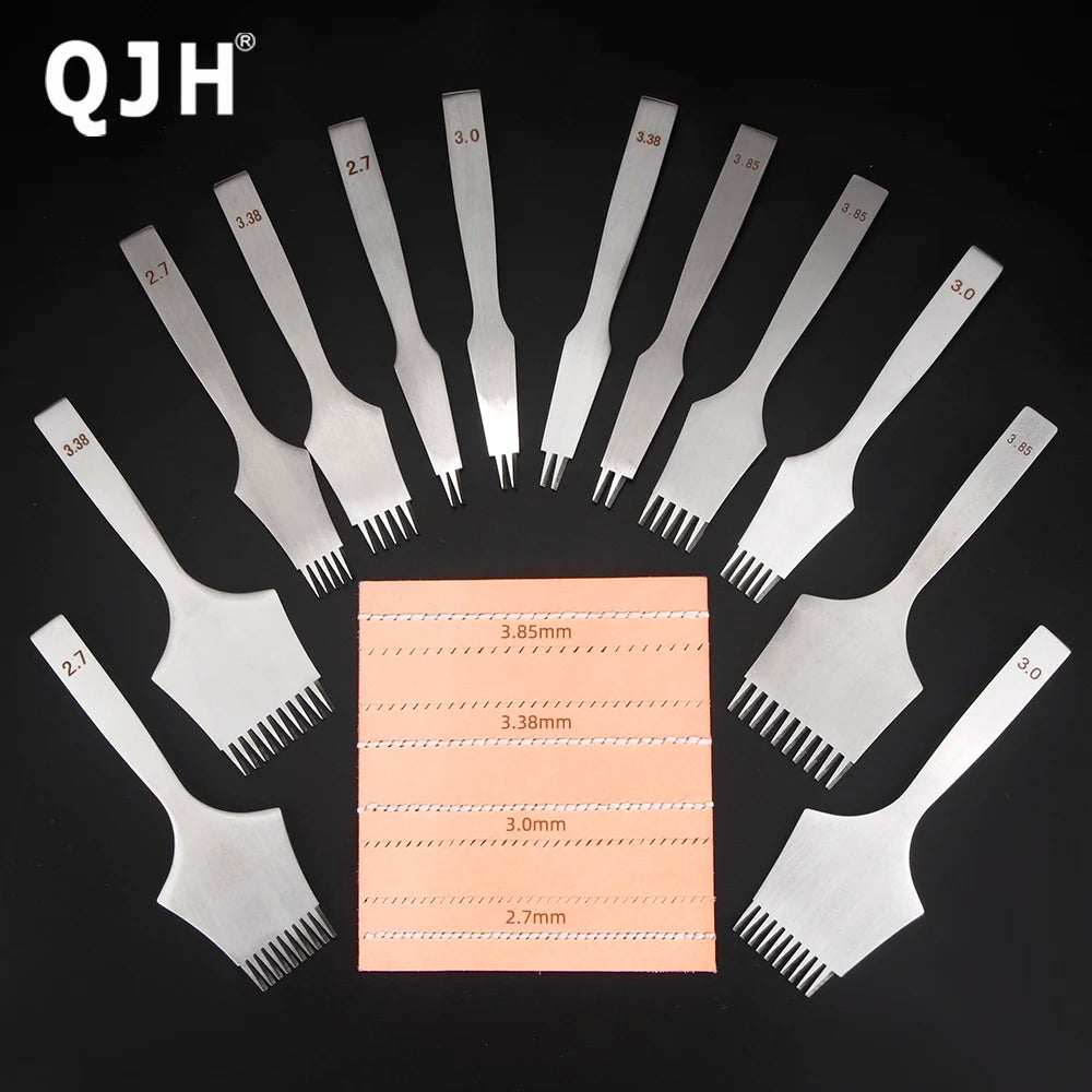 Juego de herramientas de perforación de cuero , troquel de corte de agujeros de cuero duradero, cincel de acero profesional