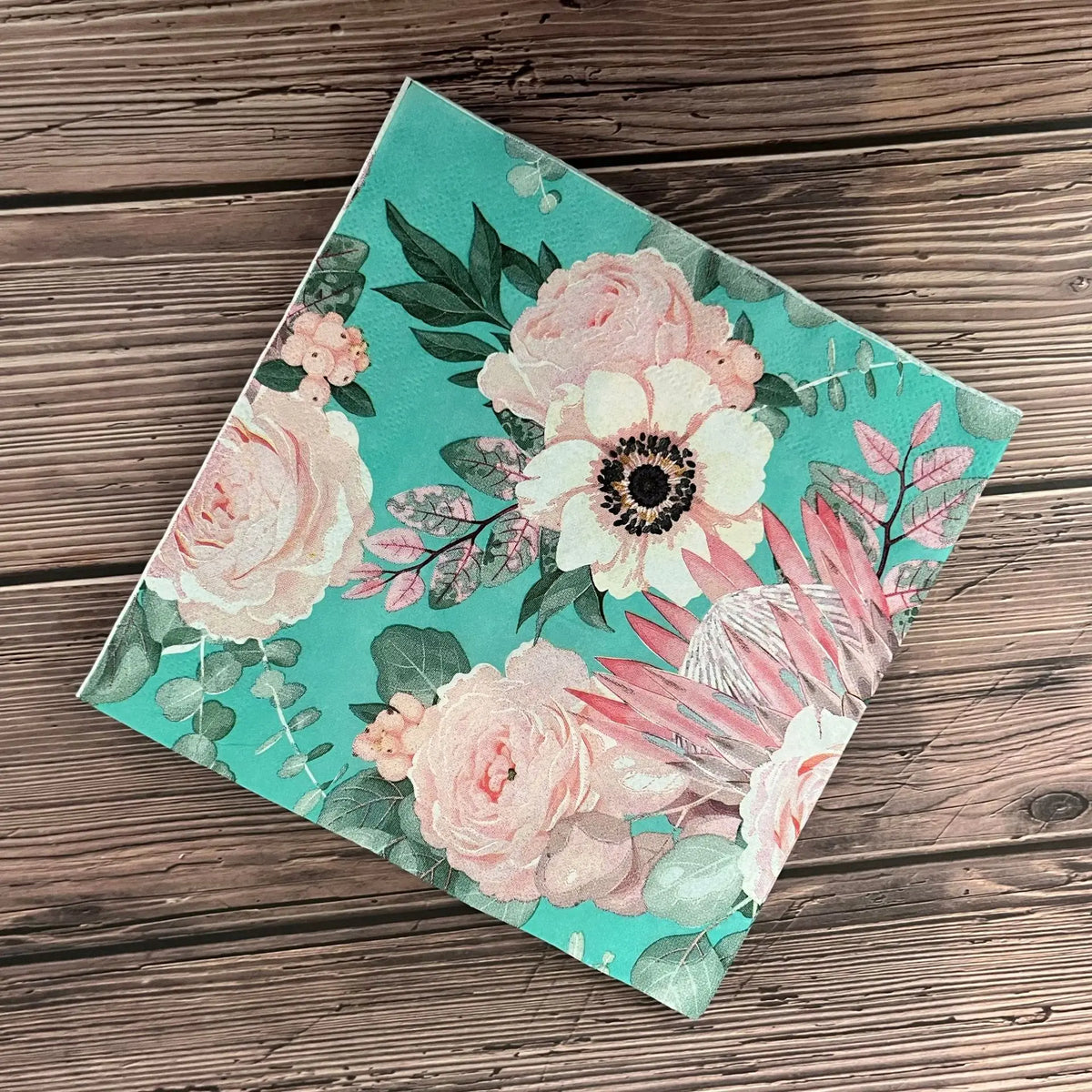 20 Servilletas Florales Coloridas Desechables, Decoupage