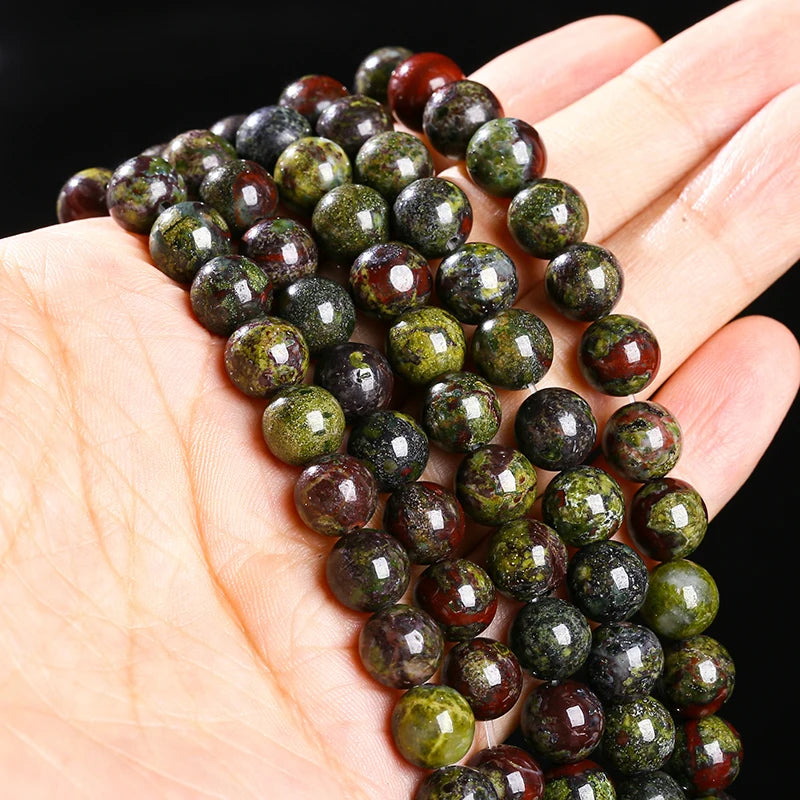 Mostacillas de piedra natural, variedades, redondo de 4, 6, 8, 10 y 12mm