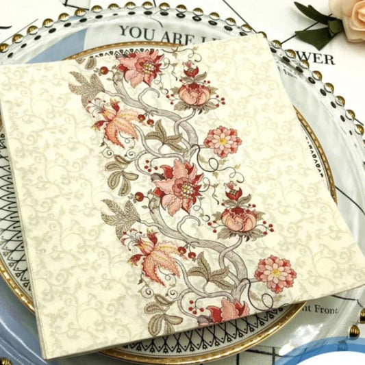 Servilletas estampadas coloridas de alta gama, toallas de papel virgen cuadradas, 20 piezas/ decoupage