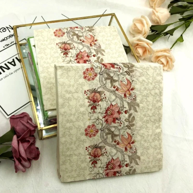 Servilletas estampadas coloridas de alta gama, toallas de papel virgen cuadradas, 20 piezas/ decoupage