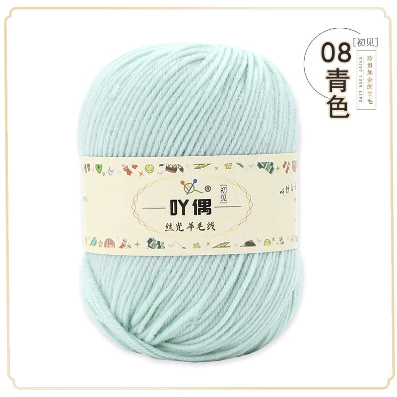 1 rollo de lana de lana 100% suave y cálido de 50g  120m