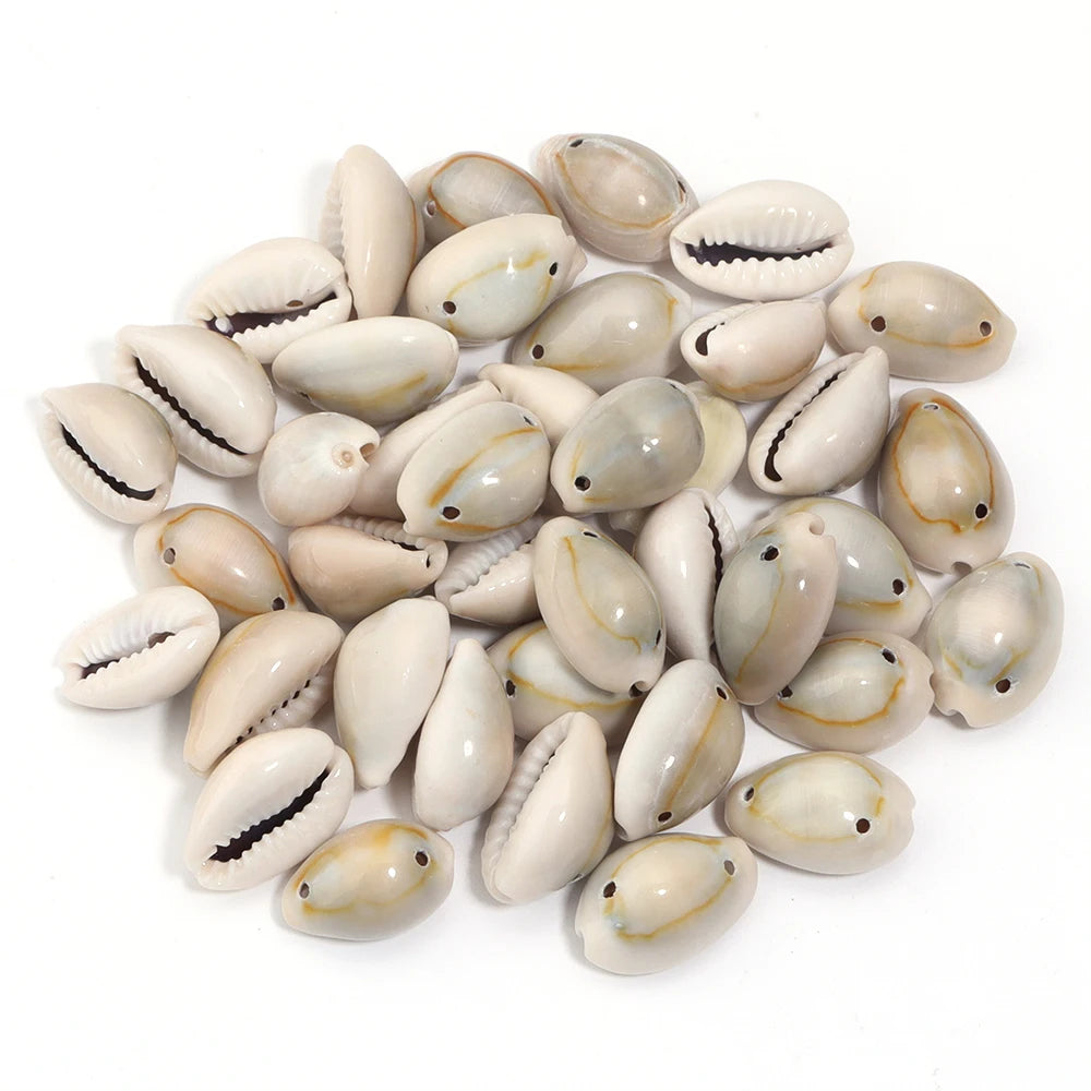 50 g/lote 11x16mm cuentas naturales en forma de concha