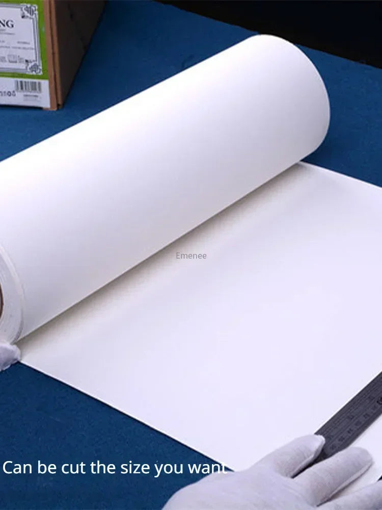 Rollo de papel de acuarela blanco natural, papel profesional, prensa en frío, rugoso, 100% algodón, 27 cm, 37 cm x 10 m, 300 g ﻿