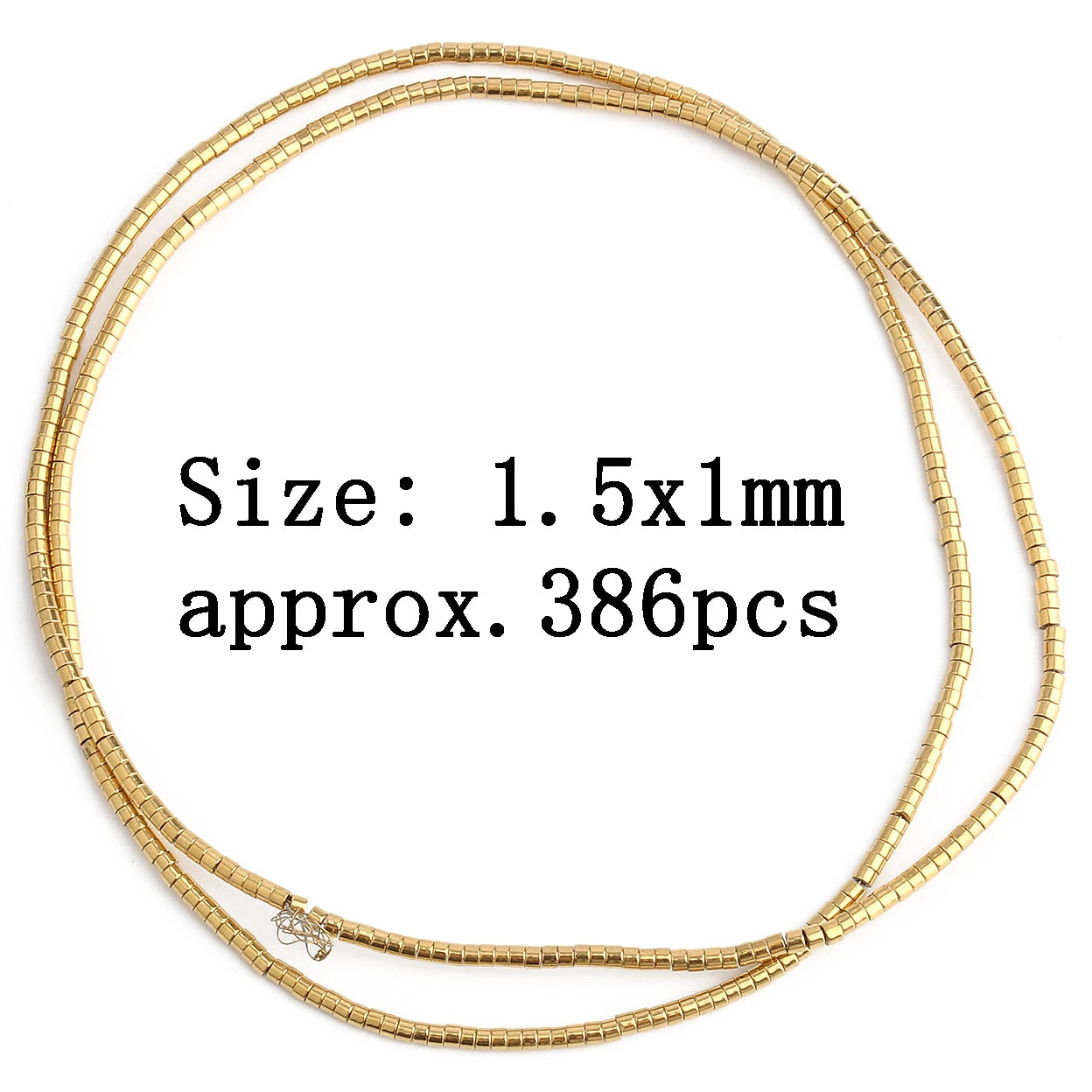 Mostacillas de hematita chapadas en oro Natural para fabricación de joyería