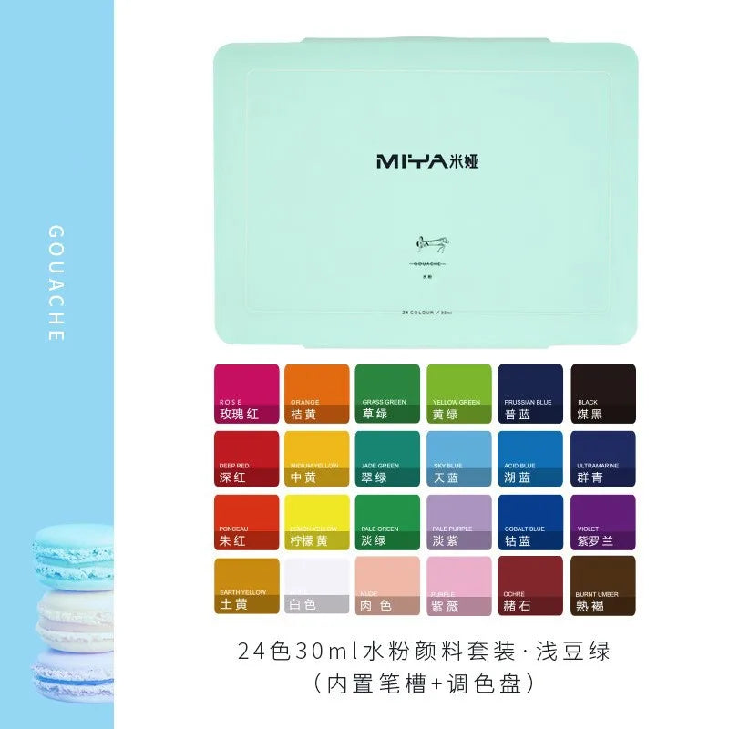 Juego de pintura Gouache de 18/24 colores, de 30ml