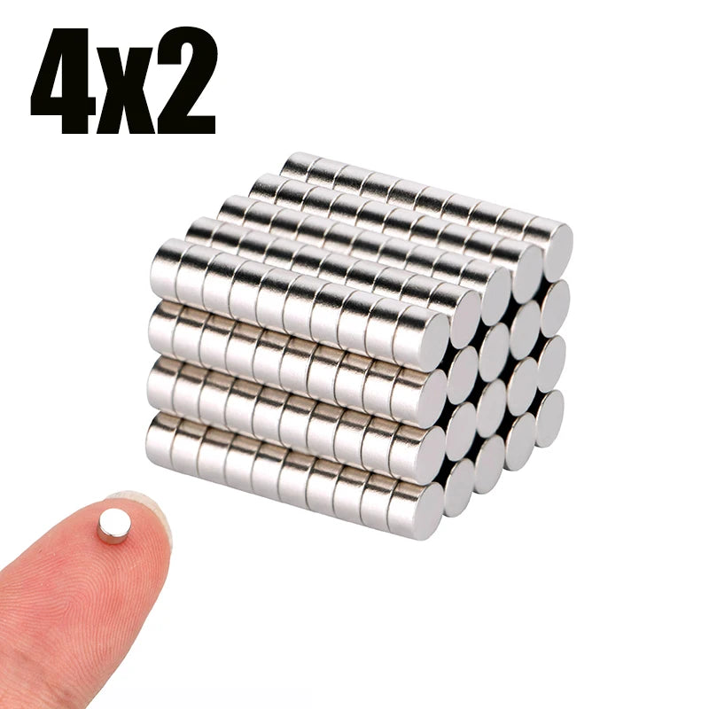Imanes de Neodimio NdFeB Redondos, Súper Potentes, Fuertes y Permanentes, 4x2, 5x2, 5x3, 6x2, 6x3, 8x2, 10x1, 10x2, 12x2