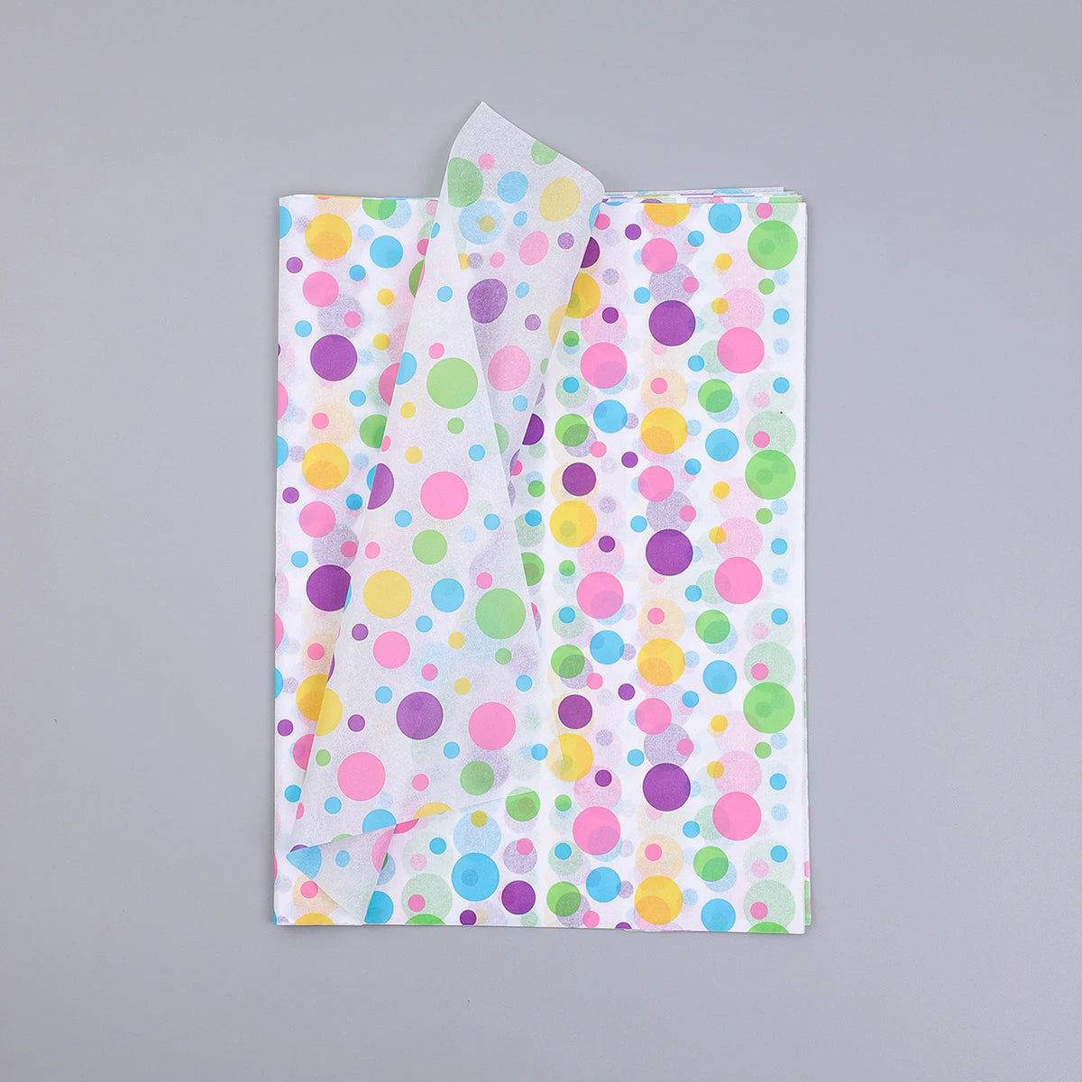 20 Hojas de Papel de Seda con Puntos, estrellas y rayas de Colores, Hojas de 14x20 Pulgadas (35,56 x 50,8 cm)