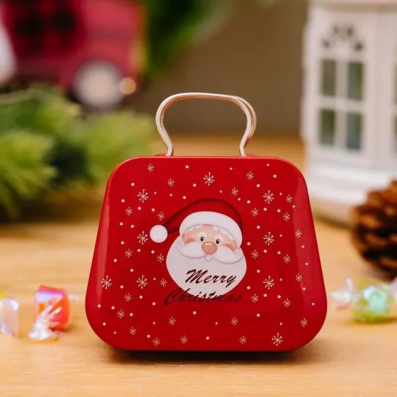 Caja metálica decorativa para dulces, recuerdos etc., de Navidad
