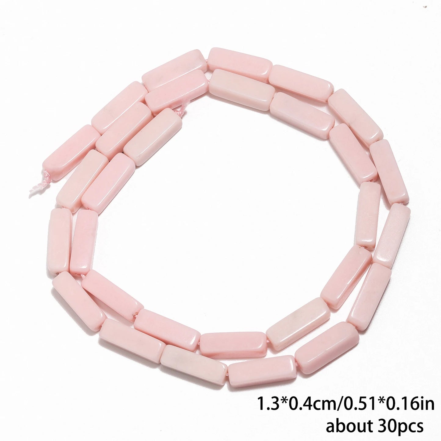 Mostacillas de piedra natural con forma rectangular para fabricación de joyas, 13x4mm, 30 piezas